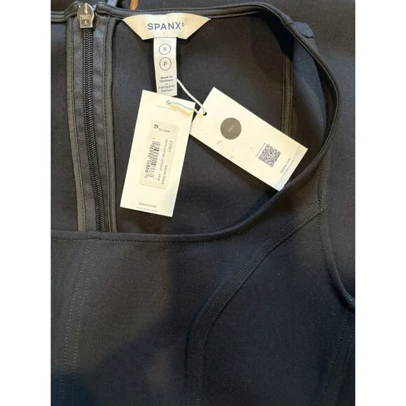 Spanx Ponte Corset Jumpsuit Womens Small- Tall Sleeveless Black Stretch NWT - Picture 11 of 12